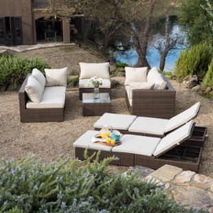 Go to store & view more images Malaptias 8 Piece Rattan Sectional Set with Cushions by Latitude Run