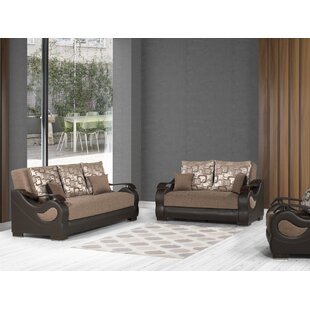 Kaniel Living Room Set, Sofa-Loveseat, Brown Chenille By Latitude Run