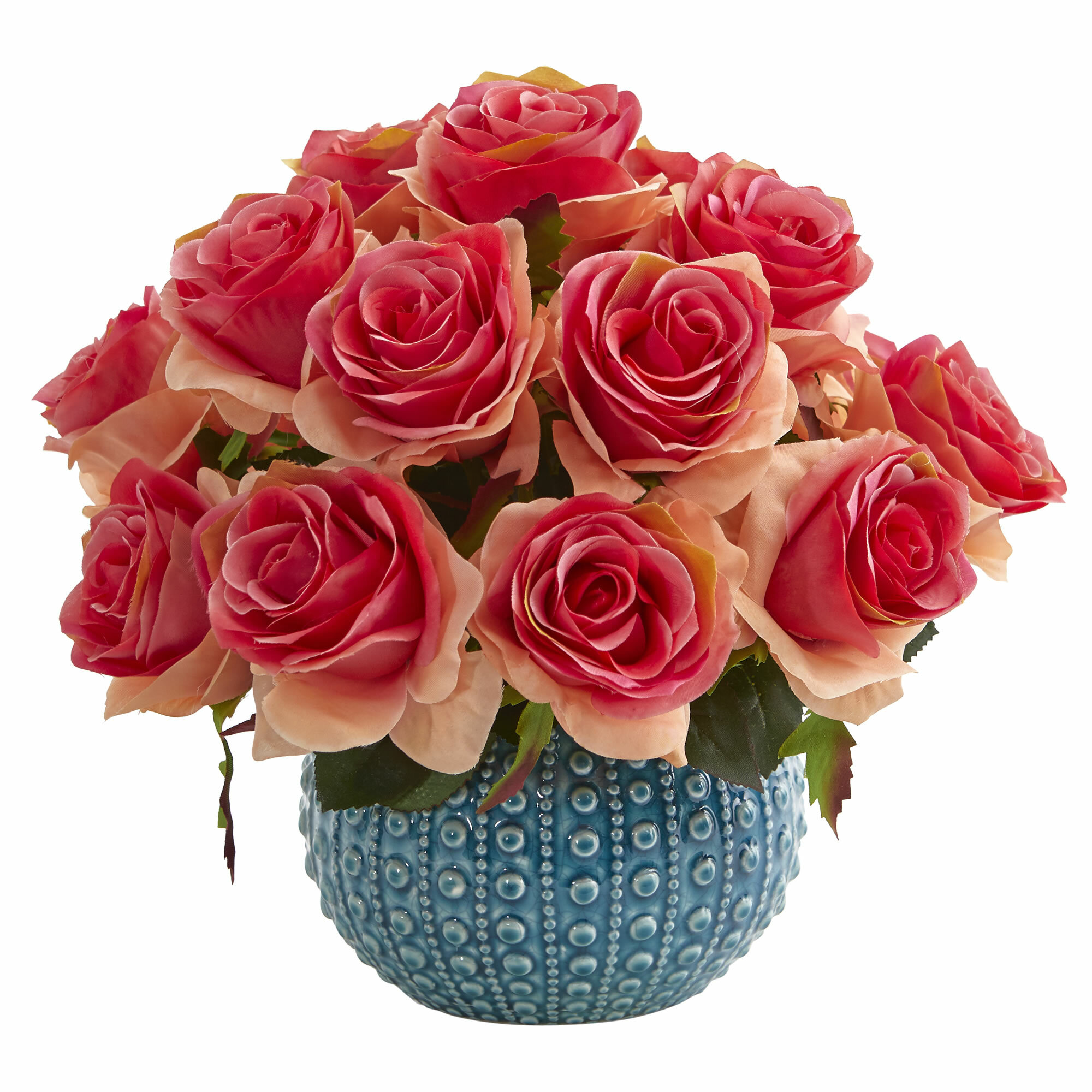 Artificial Rose Floral Arrangement In Ceramic Vase Reviews