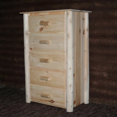 Timothy 5 Drawer Chest Millwood Pines Color Unfinished