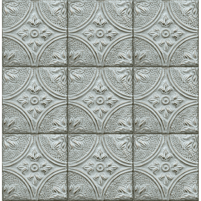 Molinari Tin Ceiling Tile 33 L X 20 5 W Metallic Wallpaper Roll