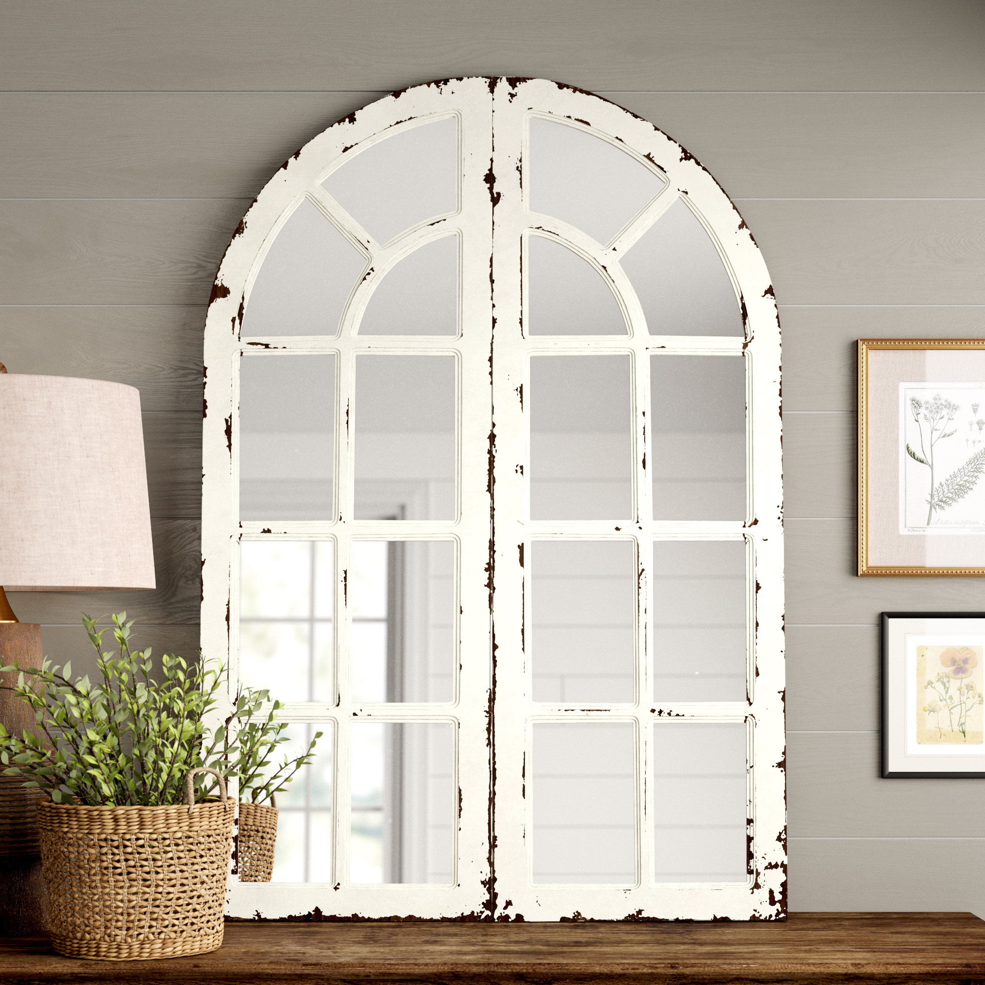 Corcoran Window Panels Cottage Mirror Set Reviews Birch Lane