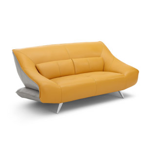 Go to store & view more images Orren Ellis Boyertown Leather Loveseat