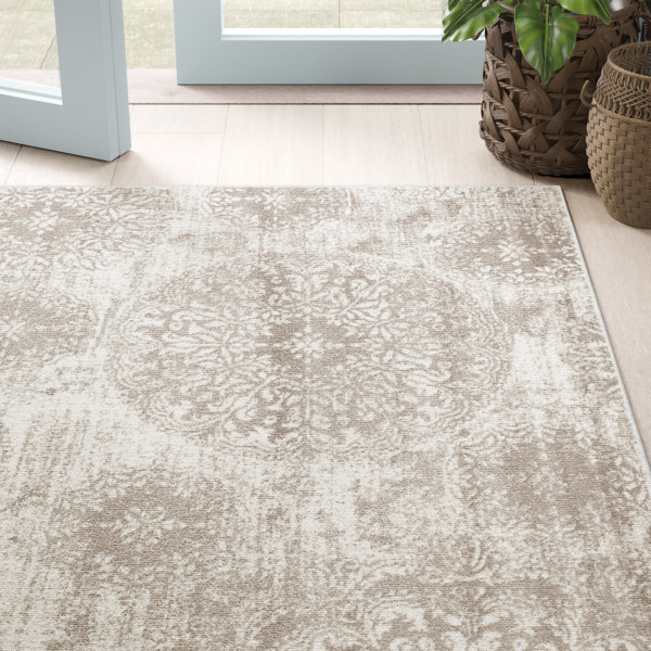 Mistana Brandt Floral Light Gray Area Rug Reviews Wayfair