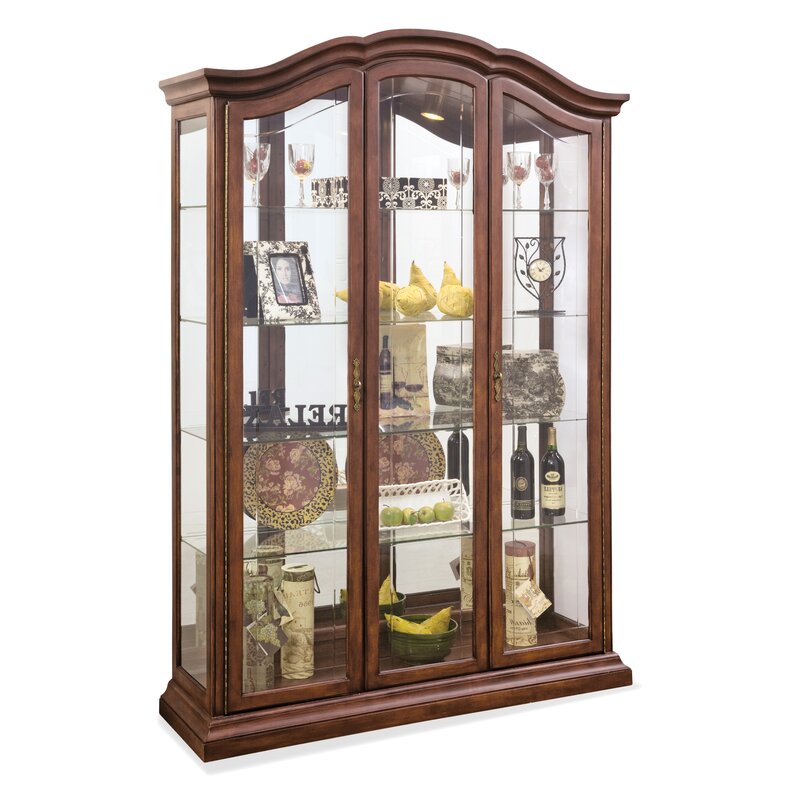 Astoria Grand Elrosa Lighted Curio Cabinet Reviews Wayfair