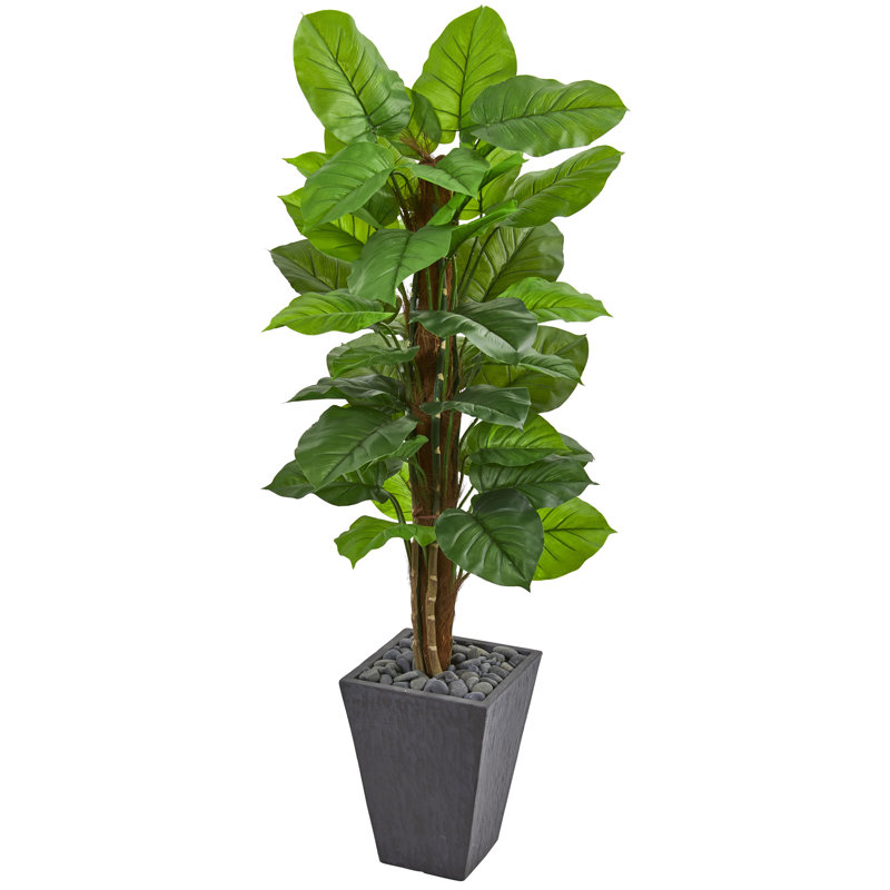 Orren Ellis Large Leaf Artificial Floor Philodendron Plant