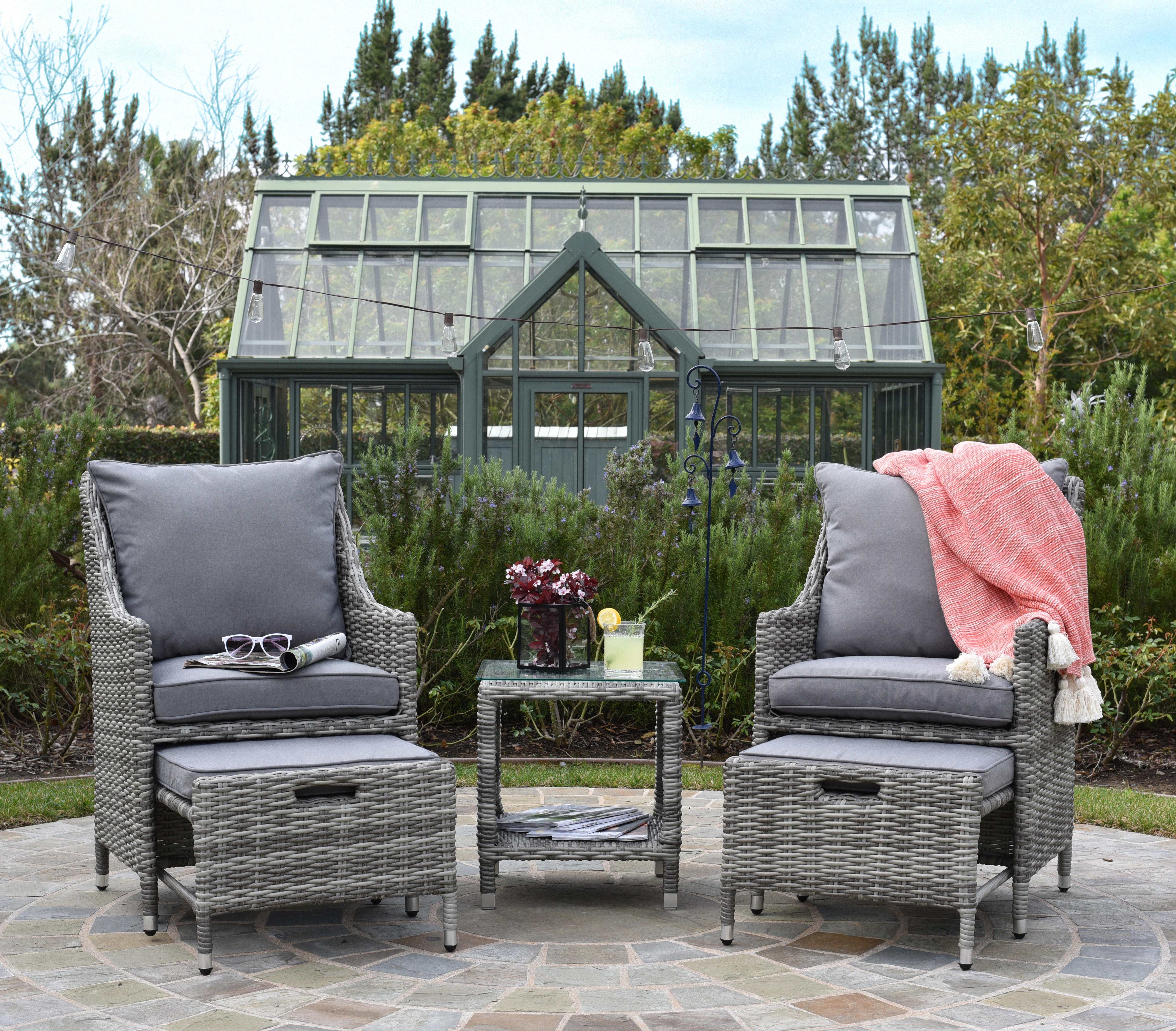 Elle Decor Vallauris 5 Piece Conversation Set With Cushions Elle Decor Vallauris 5 Piece Conversation Set With Cushions Reviews Wayfair