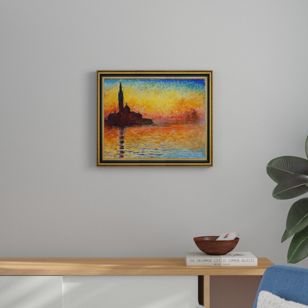 San Giorgio Maggiore at Dusk Claude Monet Canvas Print San Giorgio Maggiore at Dusk Wall Art |Multiple Sizes Wrapped Canvas on Wooden Fr