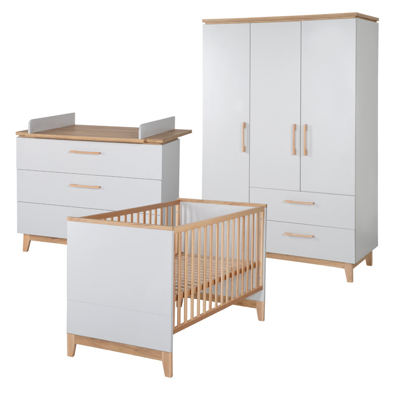 Caro Cot Bed 3 Piece Nursery Furniture Set