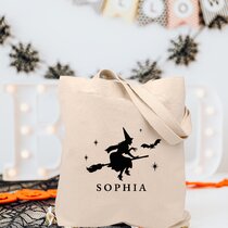 Choose The Color Personalized Halloween Witch Feet Name Pail Metal Pail Bucket Basket Bag for Girls and Boys