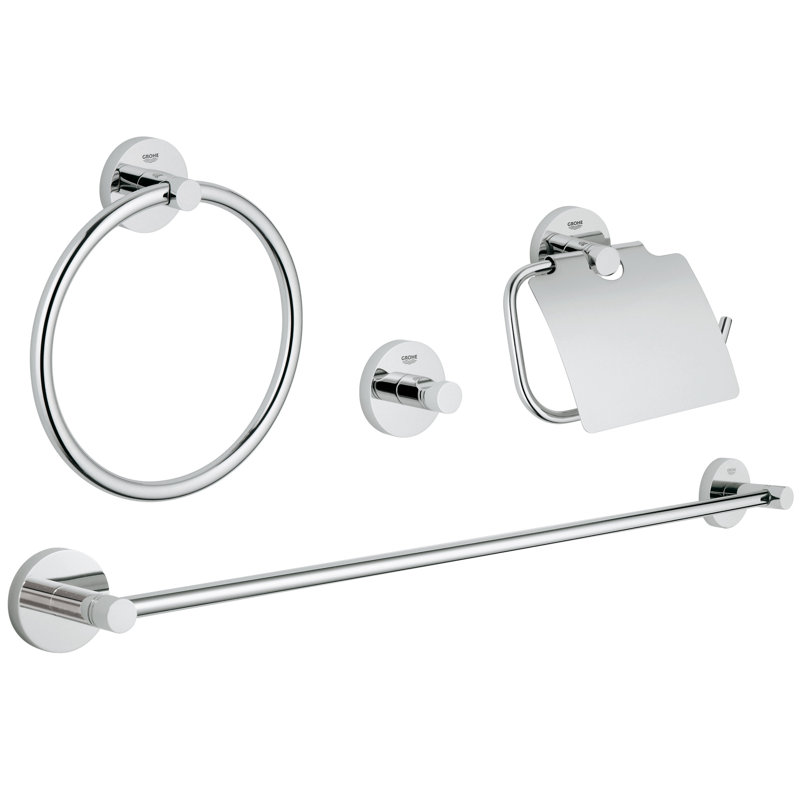 Grohe Essentials 4 Piece Bathroom Hardware Set Reviews Wayfair Essentials 4 Piece Bathroom Hardware Set