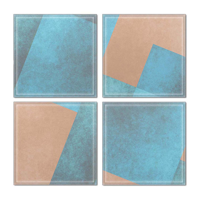 Upscale Designs By Ema 6 X 6 Glass Decorative Accent Tile In Blue Brown Wayfair