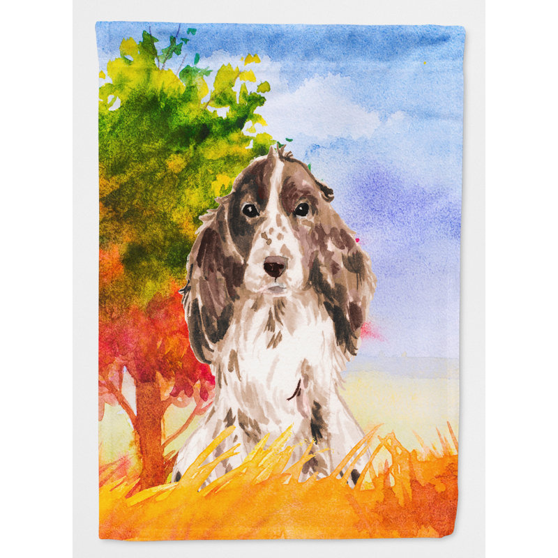 Caroline S Treasures Fall Chocolate Parti Cocker Spaniel 2 Sided Polyester 15 X 11 5 In Garden Flag Wayfair