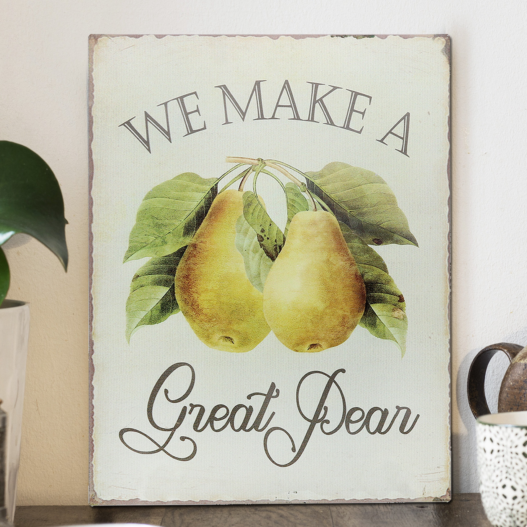 Barnyard Designs We Make A Great Pear Funny Retro Vintage Tin