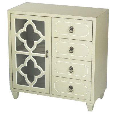 Napfle 4 Drawer Accent Cabinet Bungalow Rose Finish Cream