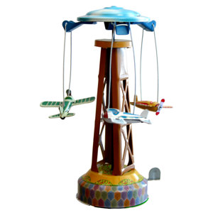 Collectible Decorative Tin Toy Merry-Go-Round