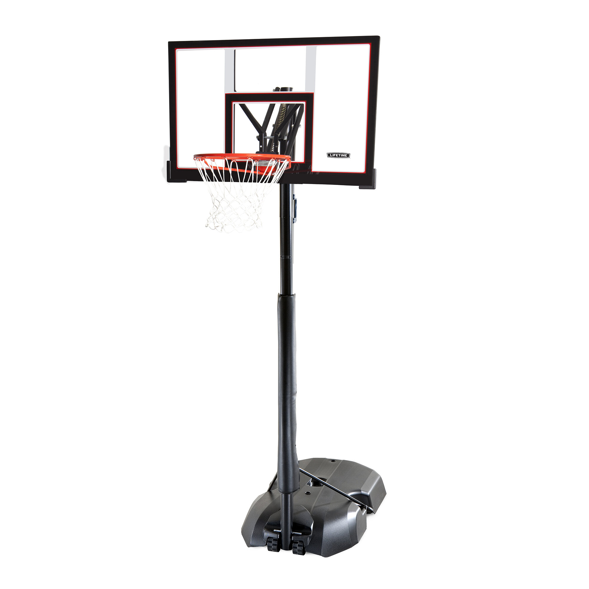 54 inch Shatterproof Backboard Lifetime Height Adjustable Basketball System 