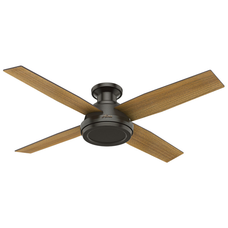 52 Dempsey Low Profile 4 Blade Ceiling Fan With Remote
