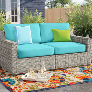 Falmouth Patio Loveseat With Cushions By Sol 72 Outdoor