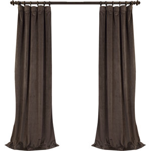 Flores Solid Max Blackout Thermal Rod Pocket Single Curtain Panel