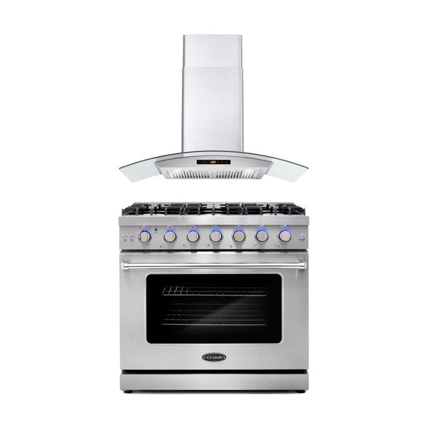 Cosmo 2 Piece Kitchen Package with 36" Freestanding Gas ...