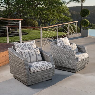 Wade Logan Castelli Patio Chair With Acrylic Or Sunbrella Cushions Color Wisteria Lavender