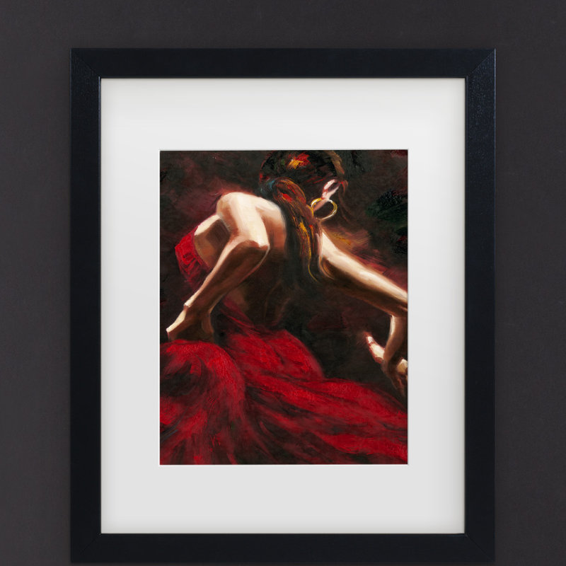 World Menagerie Flamenco Dancer Framed Acrylic Painting Print On