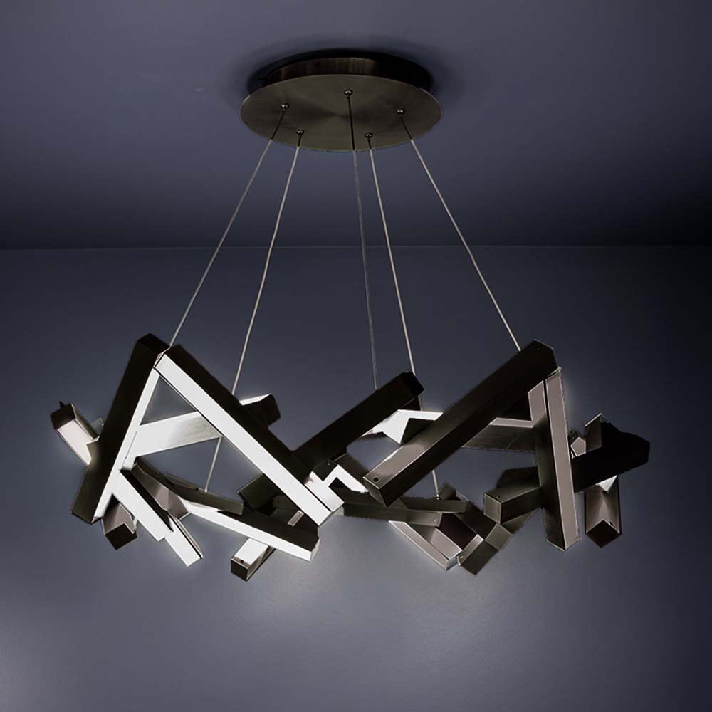 Modern Forms Chaos 21 Light Led Unique Statement Geometric Chandelier Reviews Wayfair