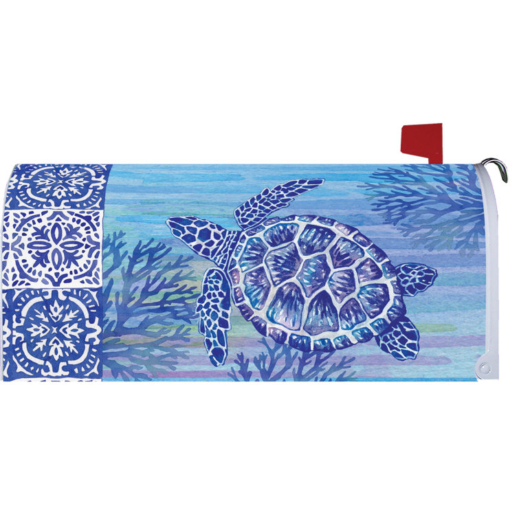 Housse pour boîte aux lettres tortues et carreaux