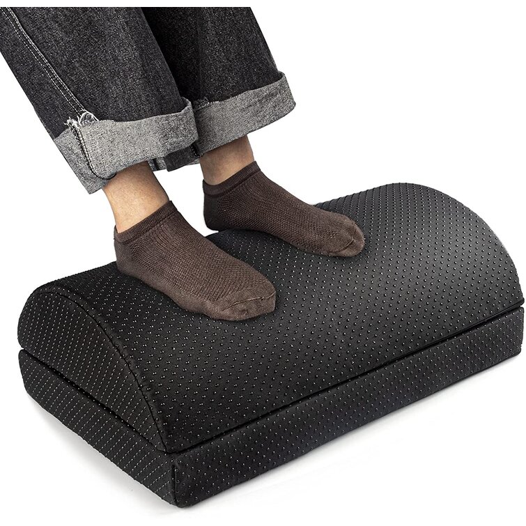 Adjustable Foot Rest Under Desk Non-Slip Half-Cylinder Footstool Footrest Ergonomic Footrest Cushion Reduces Pressure on Legs Travel Ideal for Airplane Home and Office