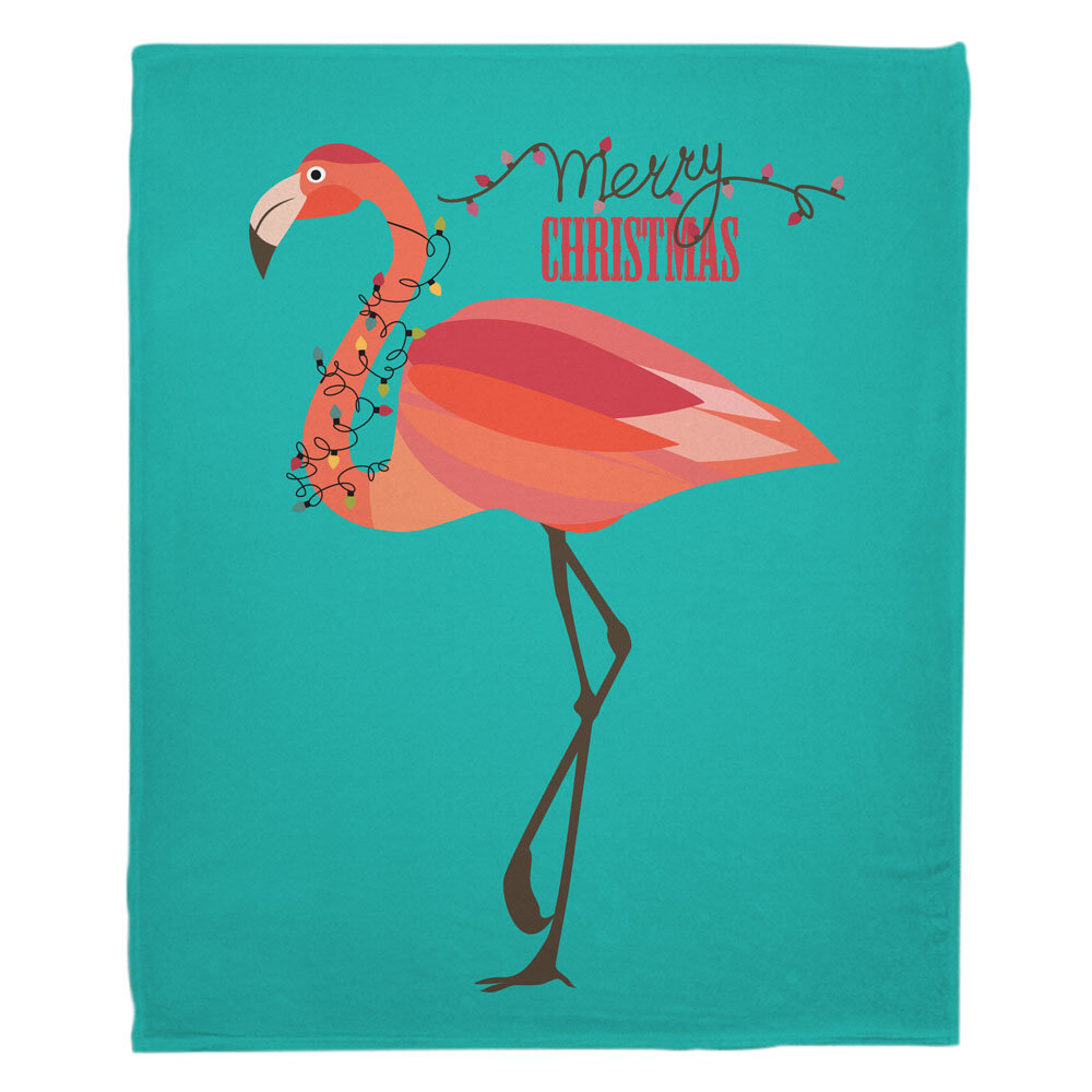 Bay Isle Home Barbara Flamingo Christmas Throw Wayfair