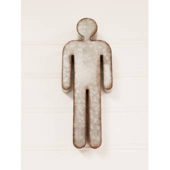 Williston Forge Metal Man Bathroom Wall Decor Wayfair