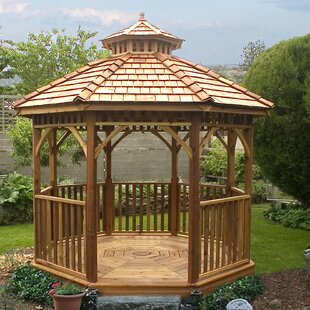 Bayside 10 Ft W X 10 Ft D Cedar Patio Gazebo