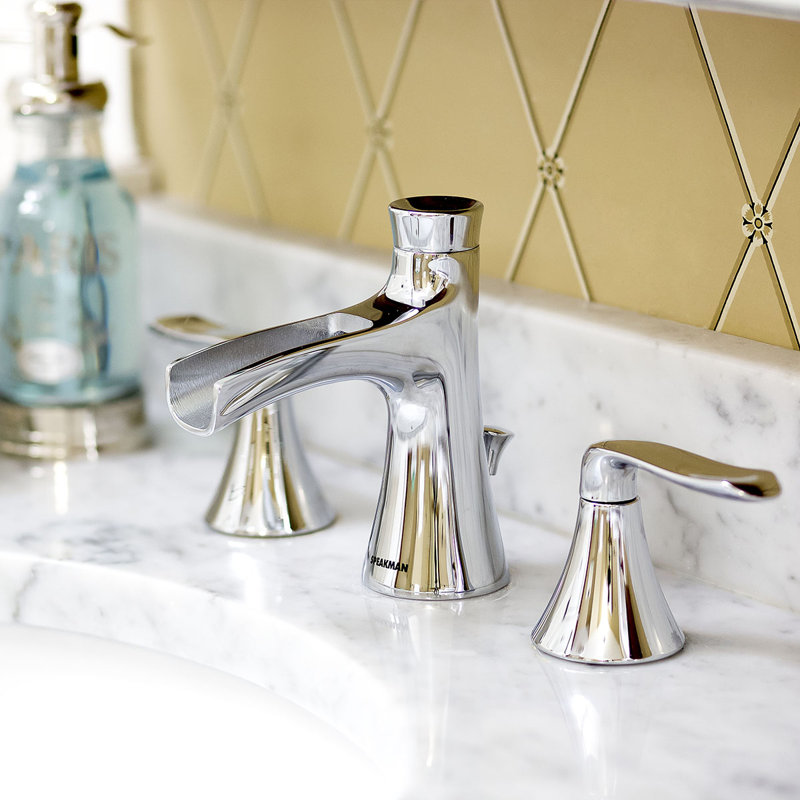 Caspian Widespread Bathroom Faucet With Pop Up Drain Embly Caspian Widespread Bathroom Faucet With