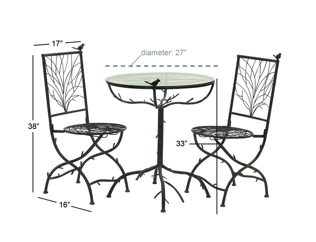 Cole & Grey 3 Piece Bistro Set & Reviews Wayfair
