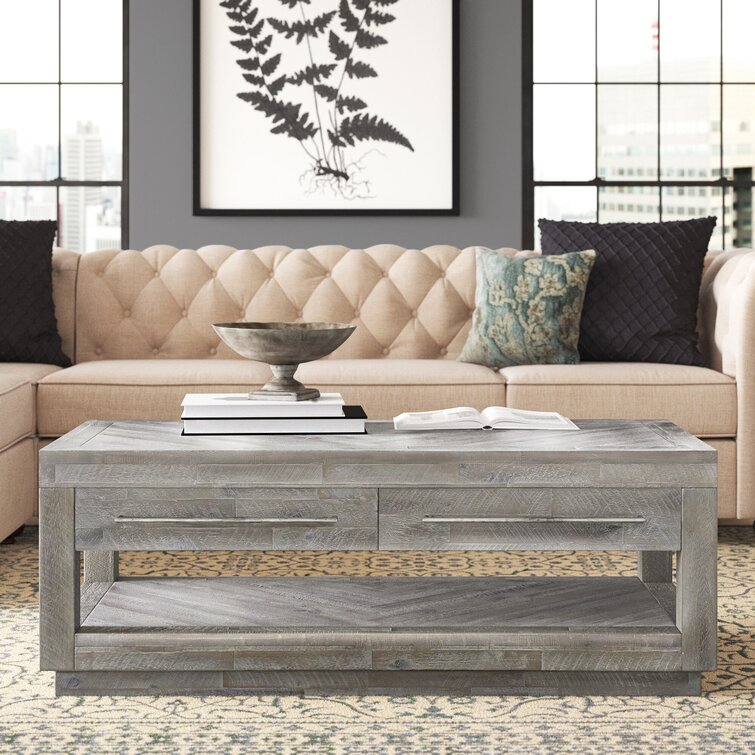 grey stained coffee table