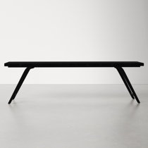 black modern dining bench