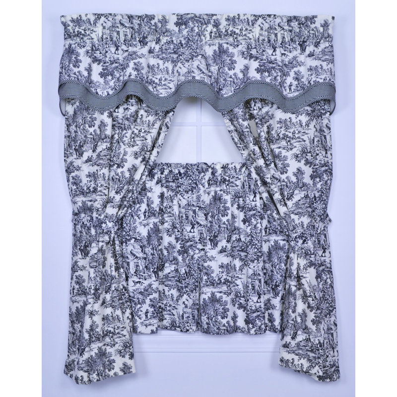 Lark Manor Gatineau Toile Semi Sheer Rod Pocket Curtain Panel