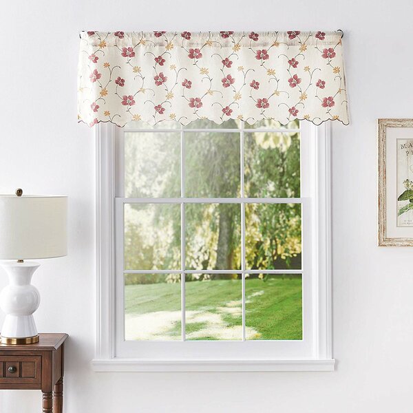 Astoria Grand Elsberry Floral Scalloped 48'' Window Valance & Reviews ...