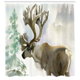 Bear Moose Shower Curtain Wayfair