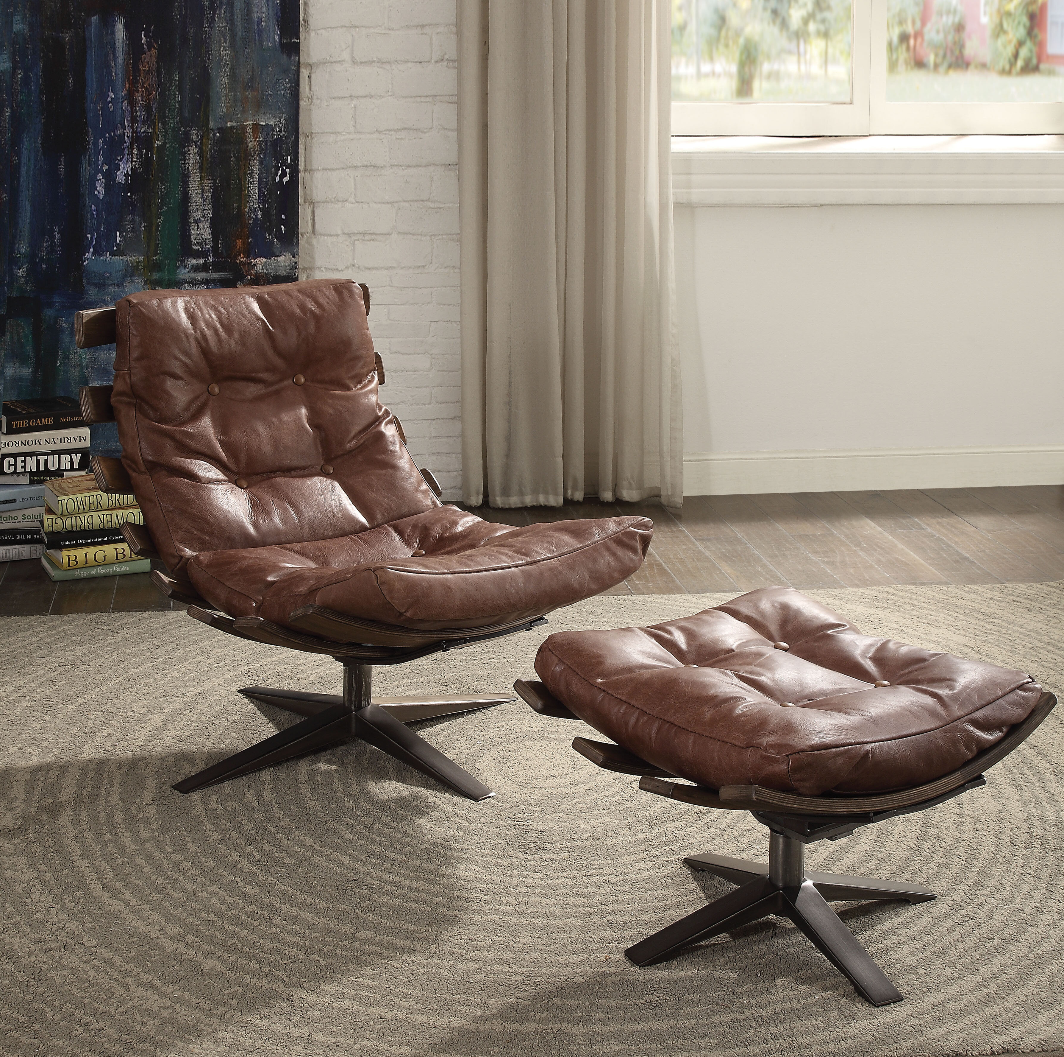 wayfair leather swivel chair