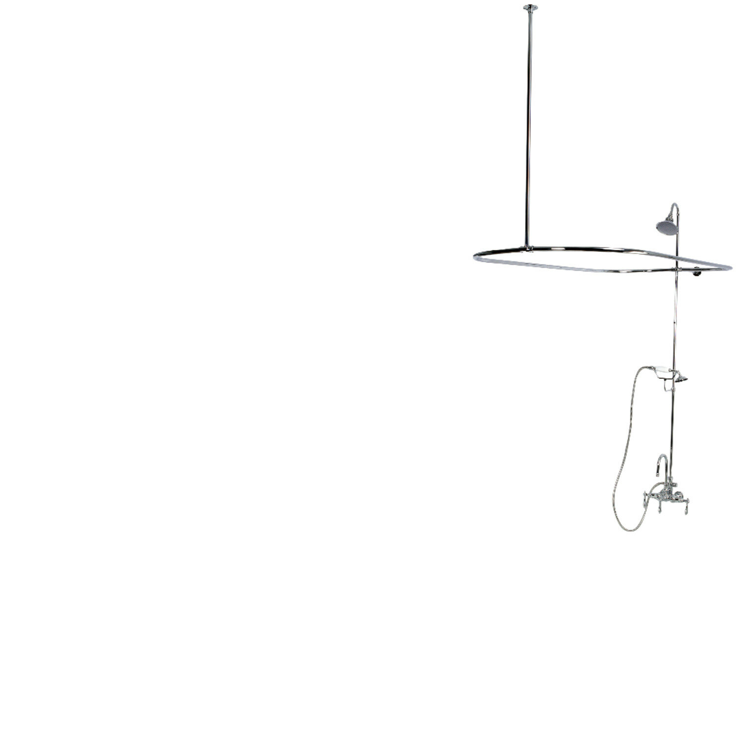 Kingston Brass Vintage High Rise Gooseneck And Shower Triple