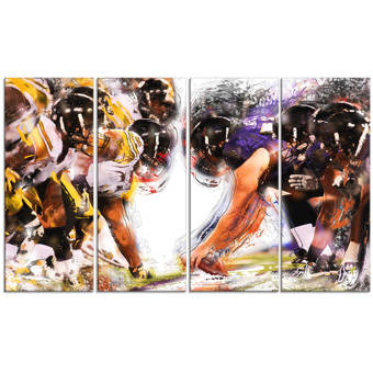 Designart Moto Cross Sports 4 Piece Graphic Art On Wrapped Canvas Set Wayfair