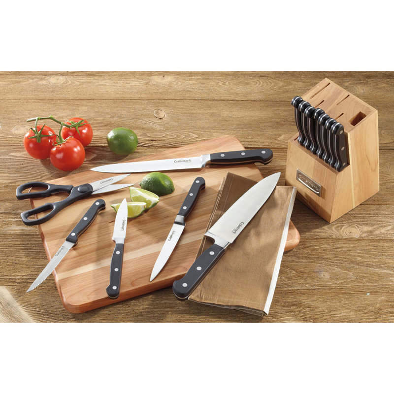 Cuisinart Advantage 14 Piece TripleRivet Knife Set and Wood Storage