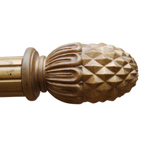 Pine Cone Curtain Rod Wayfair Pine Cone Curtain Finial