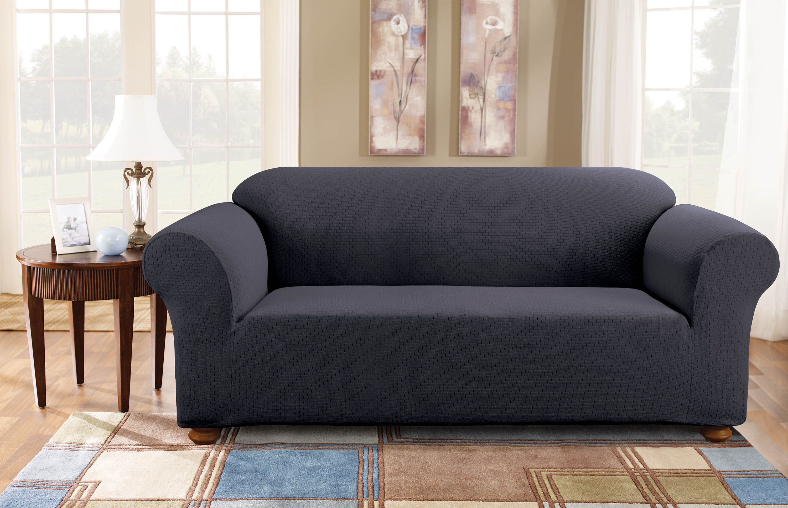 Sure Fit Simple Stretch Subway Box Cushion Sofa Slipcover Reviews Sure Fit Simple Stretch Subway Box Cushion Sofa Slipcover Reviews Wayfair