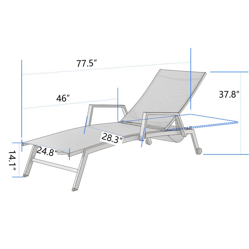 shearson reclining chaise lounge