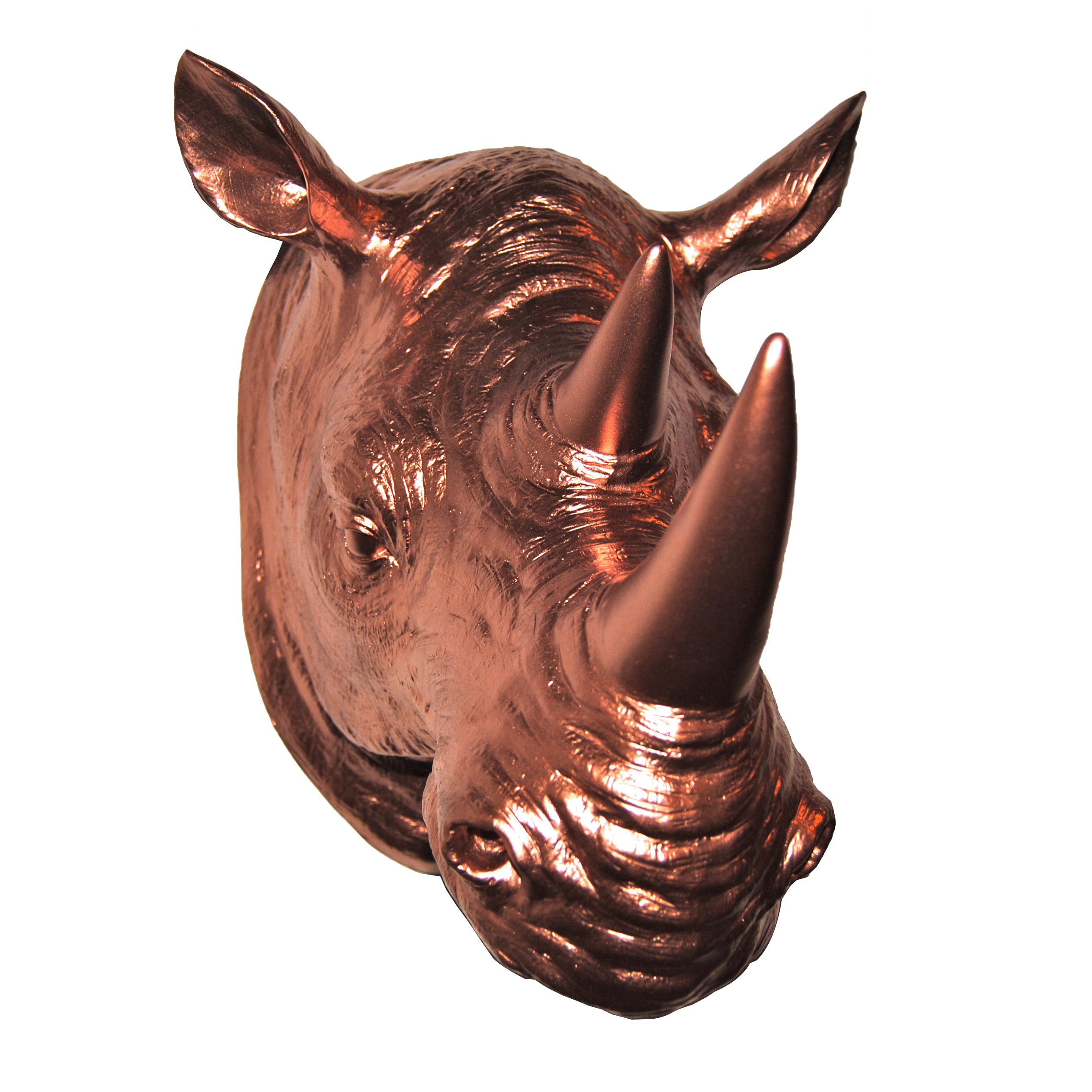 Faux Taxidermy Rhino Head Wall Décor Faux Taxidermy Rhino Head Wall Décor