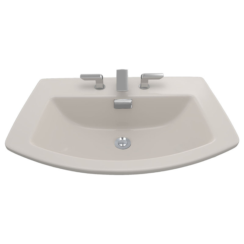 Toto Soiree Ceramic Specialty Drop In Bathroom Sink With Overflow