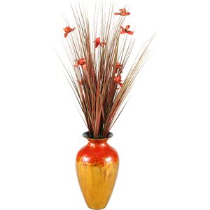 Ting with Blossoms Spun Bamboo Floral Arrangements in Vase